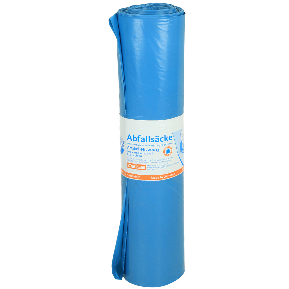 LDPE 70x110 blauw 120L